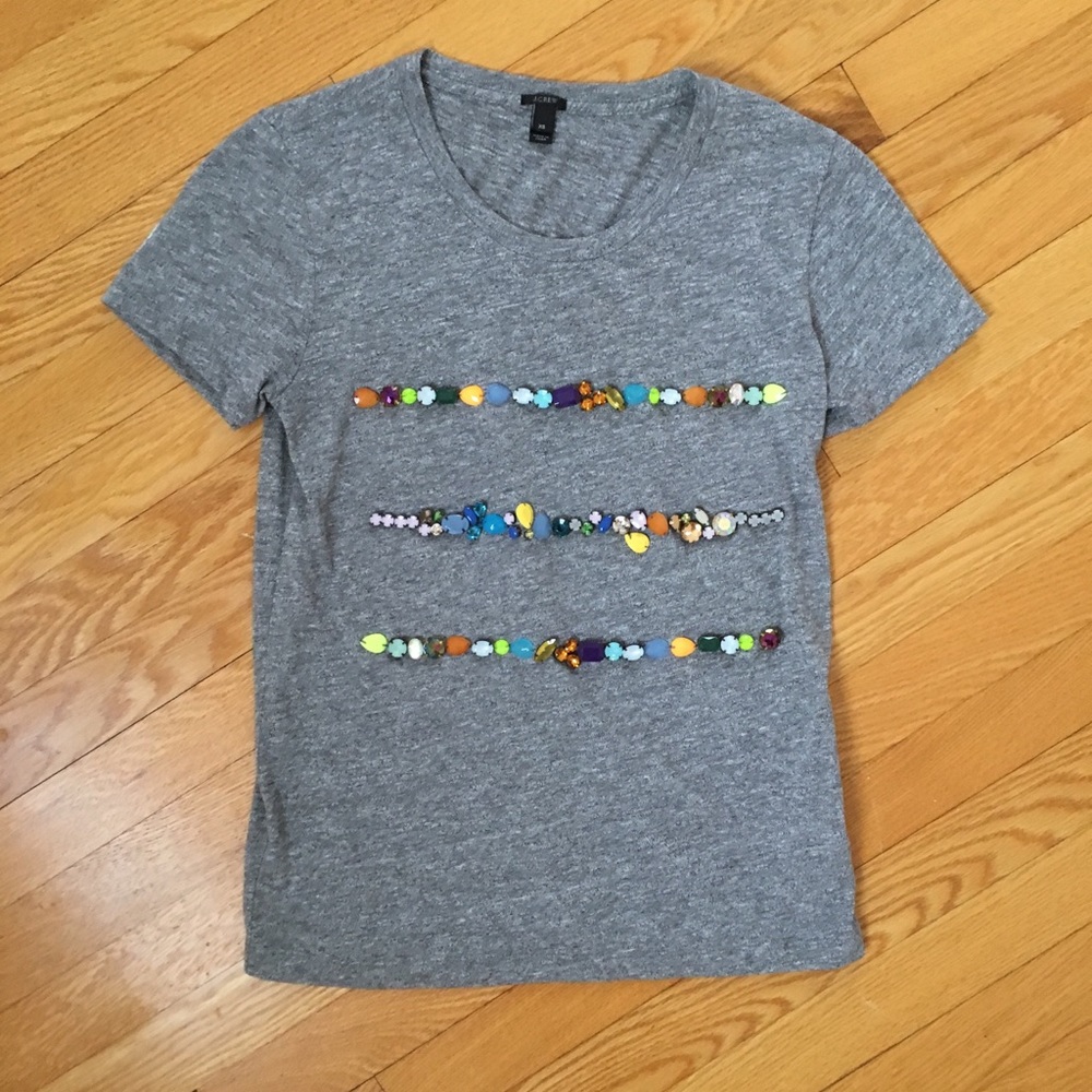 J.Crew Jewel Bead Tee